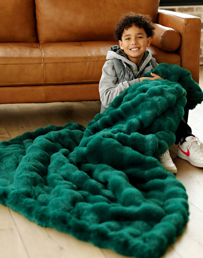 Ultra Cloud Emerald Blanket JulesRoche Plush Softness Various Sizes