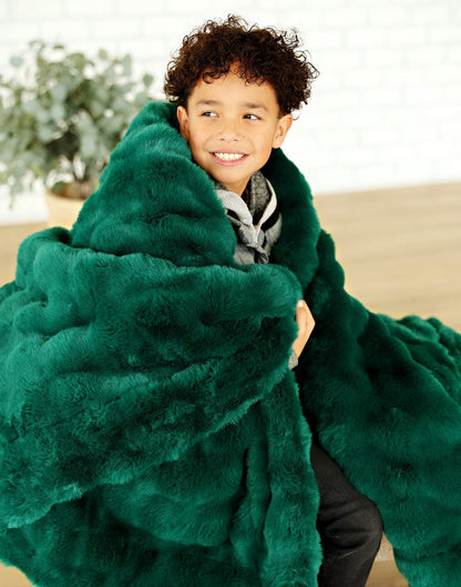 Ultra Cloud Emerald Blanket JulesRoche Plush Softness Various Sizes