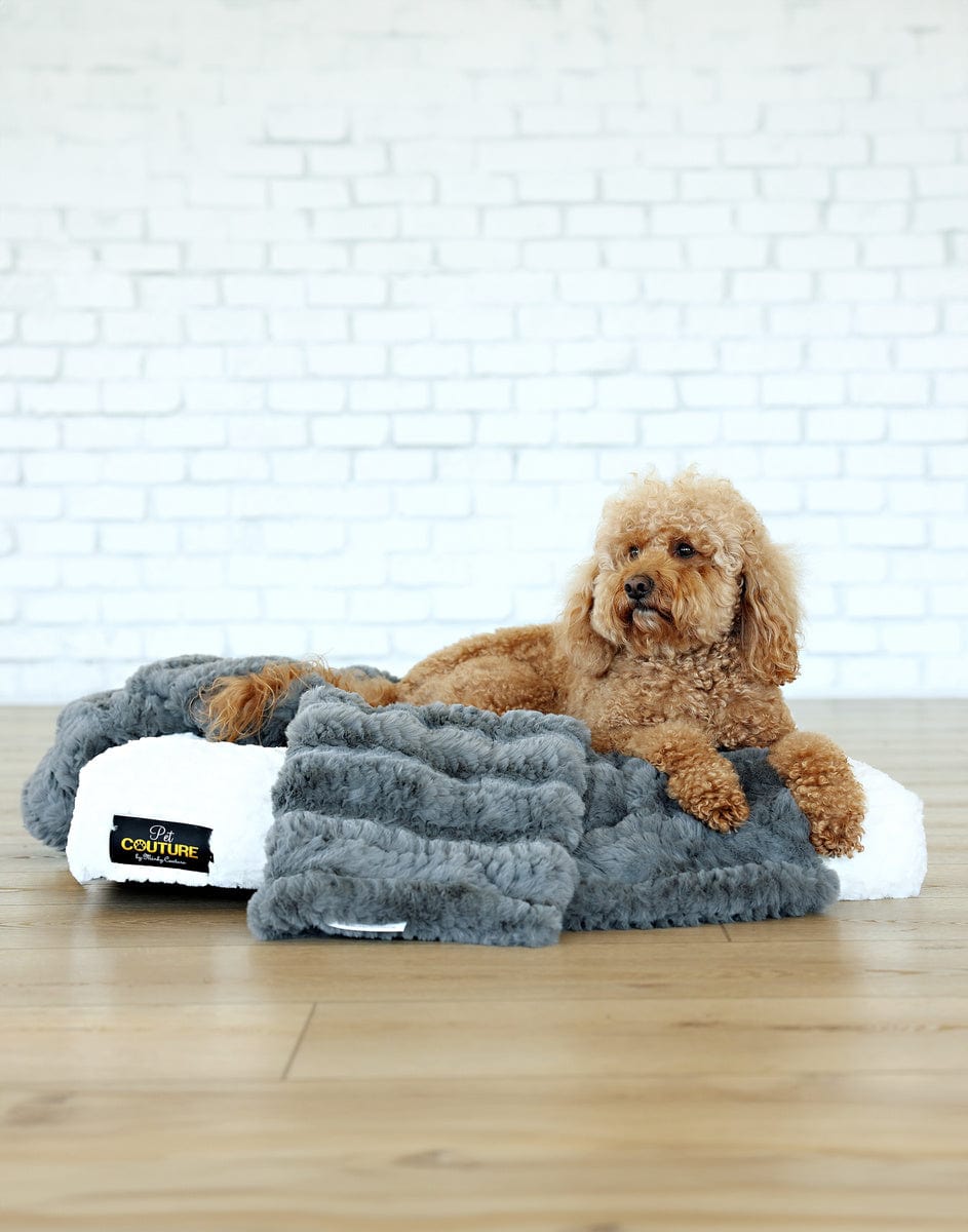 Luxurious Charcoal Plume Designer Pet Blanket by JulesRoche