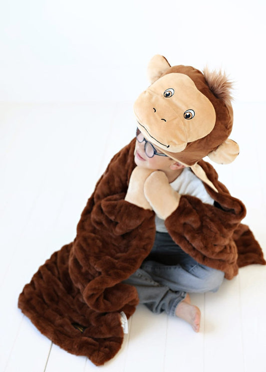 Soft Blanket JulesRoche for Kids with Monkey Design