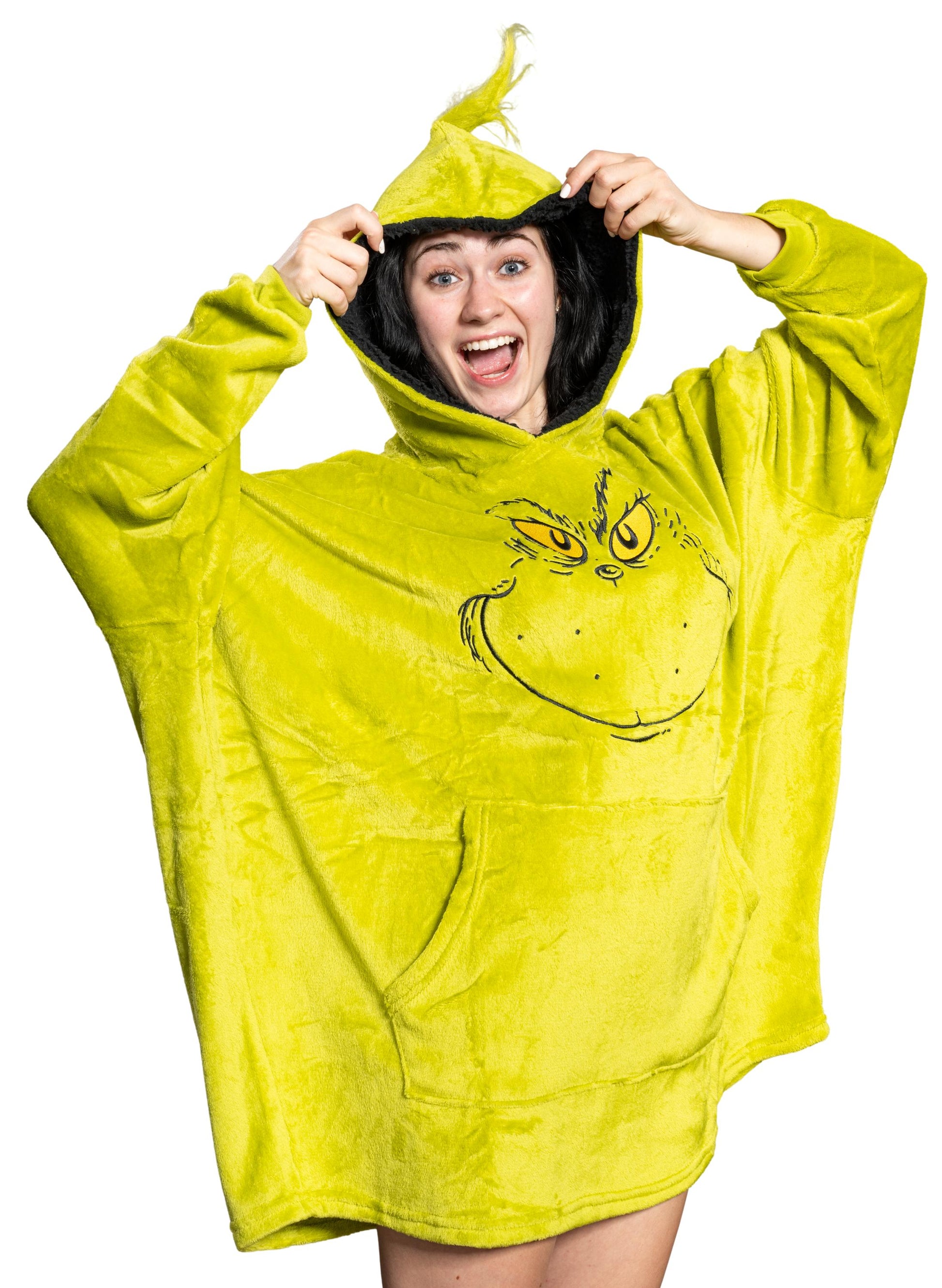 Grinch Hoodie JulesRoche Cozy Warm Christmas Poncho Julesroches