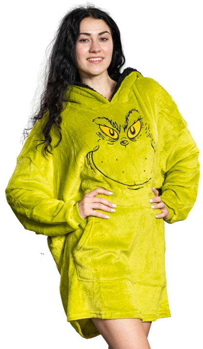 Grinch Hoodie JulesRoche Cozy Warm Christmas Poncho Julesroches