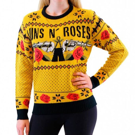 Guns N' Roses Ugly Christmas Sweater JulesRoche Modern Fit Julesroches