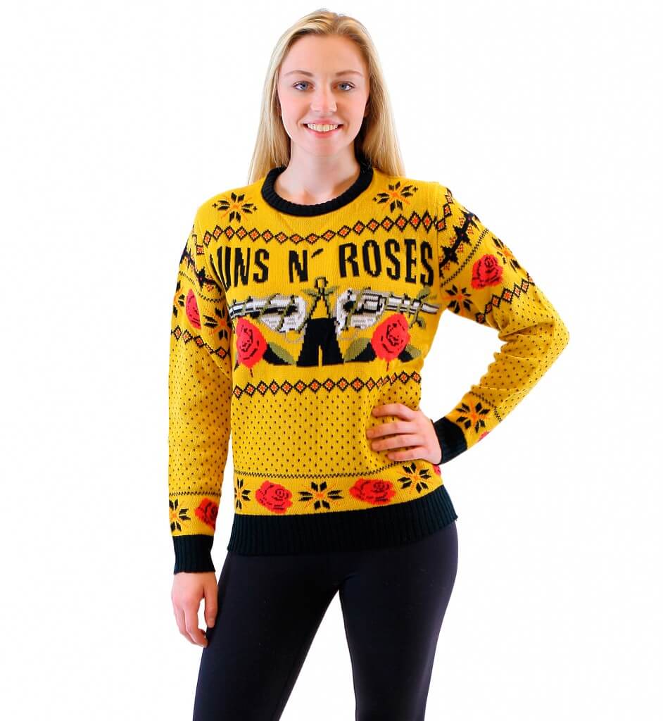 Guns N' Roses Ugly Christmas Sweater JulesRoche Modern Fit Julesroches