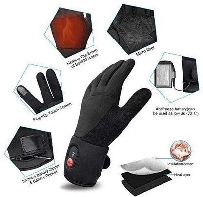 Heated Gloves - Anti-Slip Design for Touchscreen Devices Julesroches