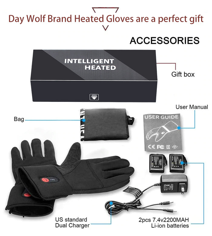 Heated Gloves - Anti-Slip Design for Touchscreen Devices Julesroches