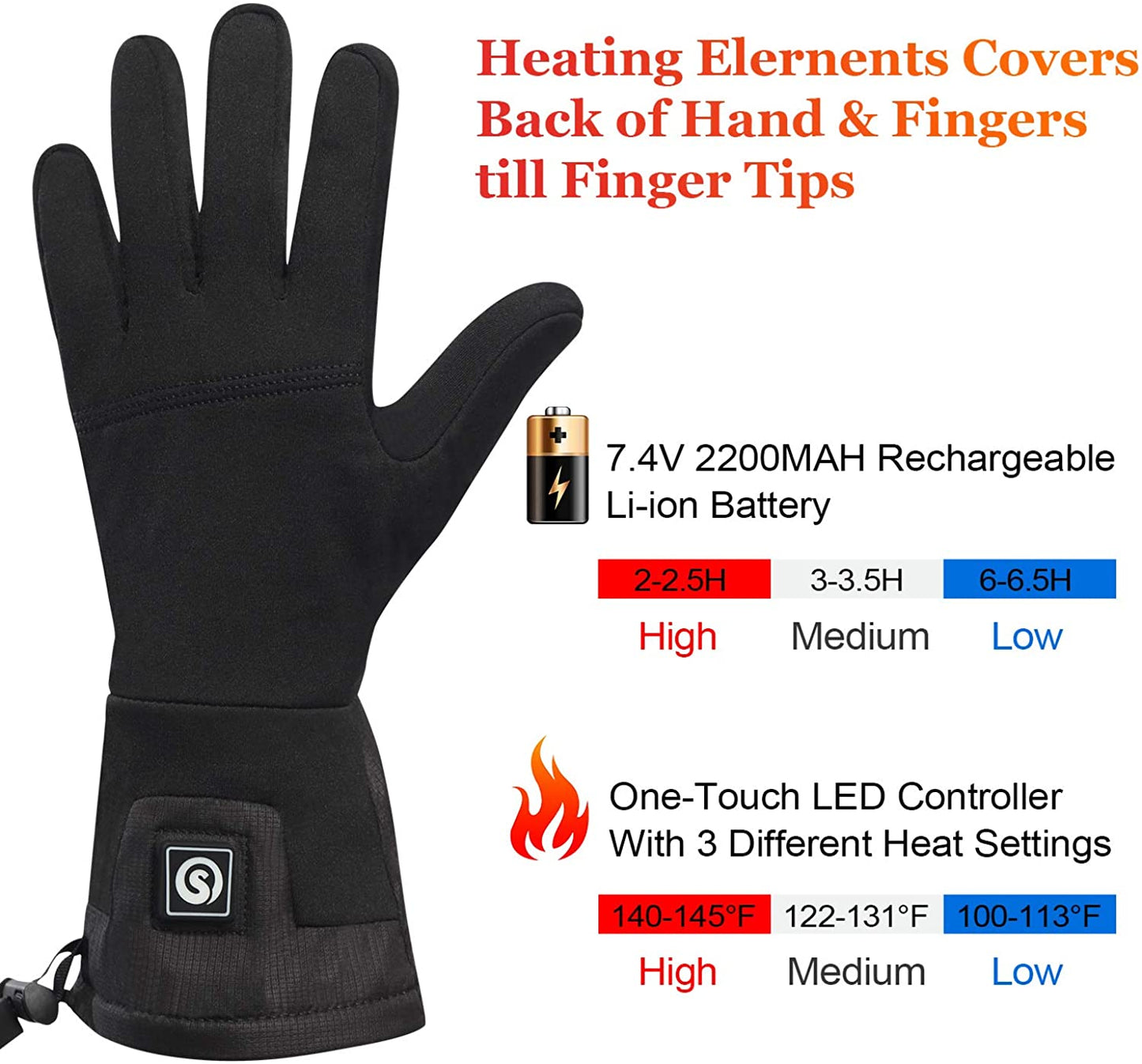 Heated Gloves - Lycra & Neoprene Material for Cold Weather Julesroches