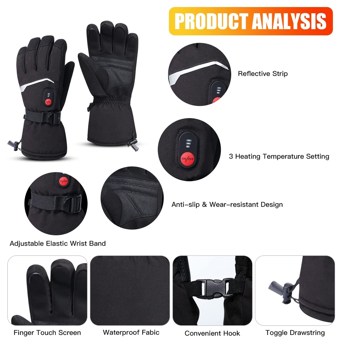 Heated Gloves - Touch Screen Design for Winter Warmth Julesroches