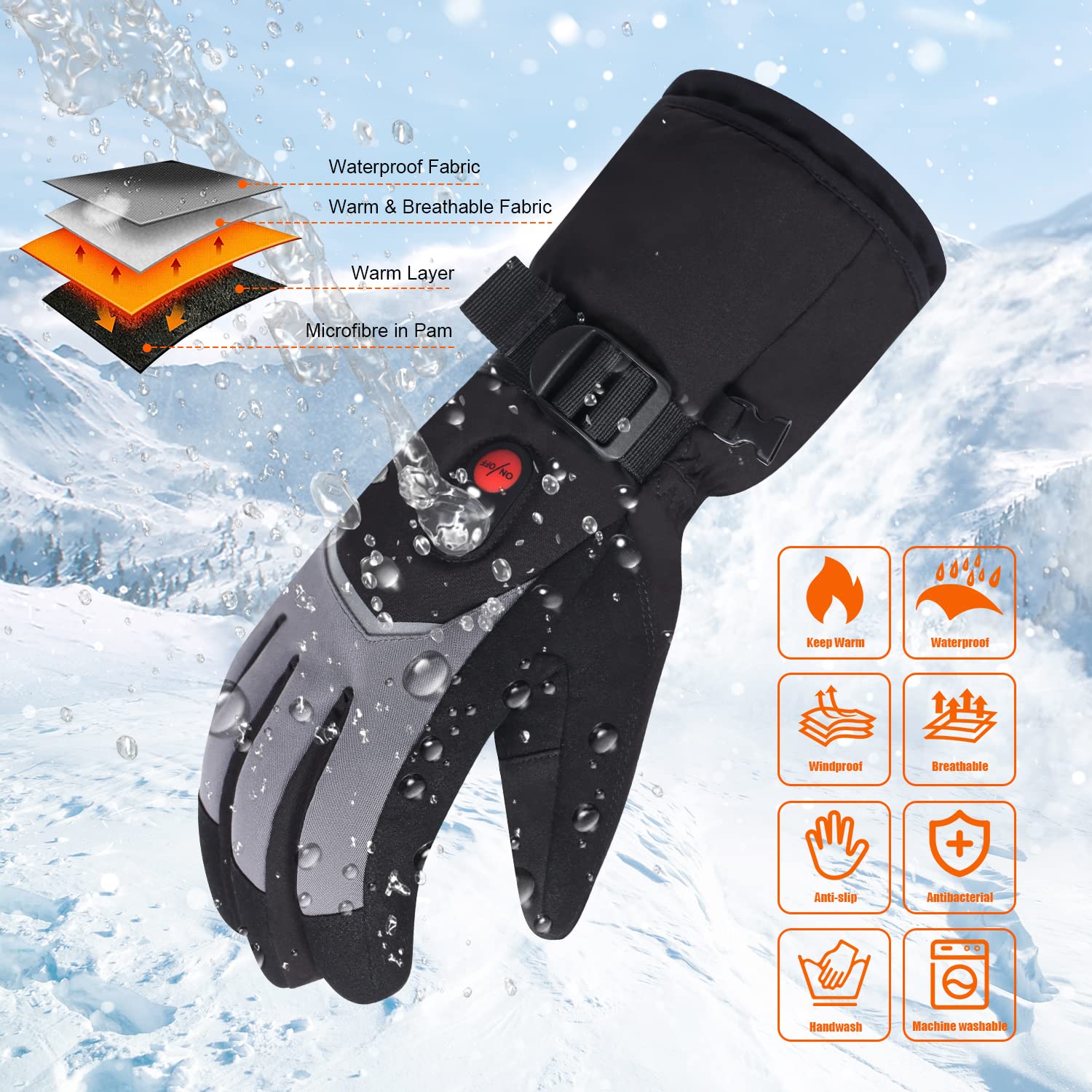 Heated Gloves - Touch Screen Design for Winter Warmth Julesroches