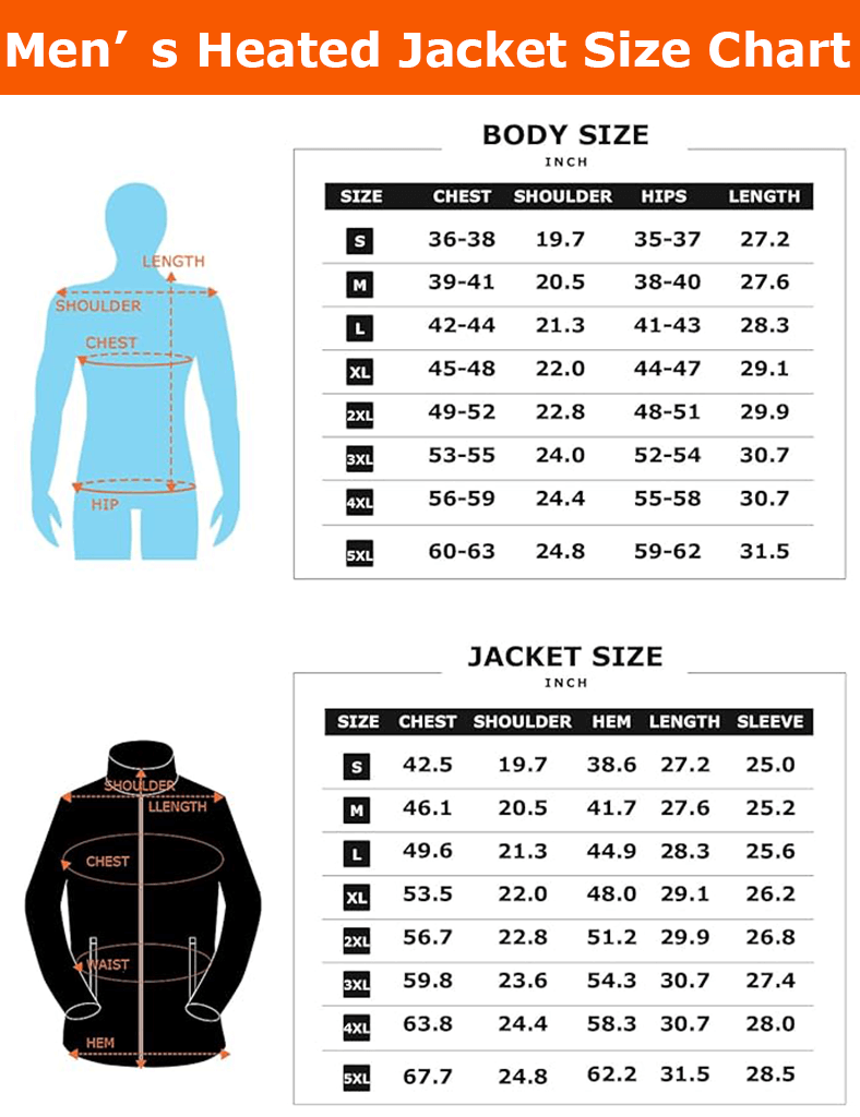 Heated Jacket Men - 5 Heating Zones for All-day Comfort Julesroches