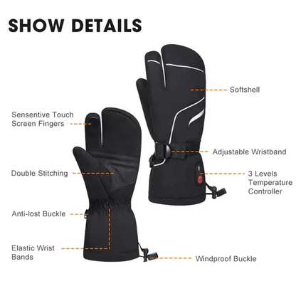 Heated Motorcycle Gloves - Double Heated Wires for Winter Comfort Julesroches