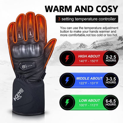 Heated Motorcycle Gloves - Microcarbon Fiber Warmth for Winter Julesroches