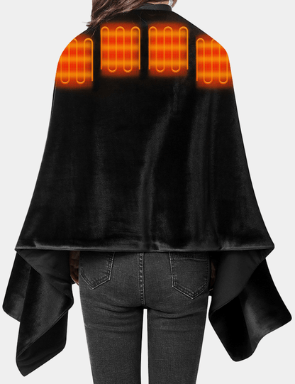 Heated Poncho - 9 Hours Warmth & Adjustable Comfort for Cold Seasons Julesroches