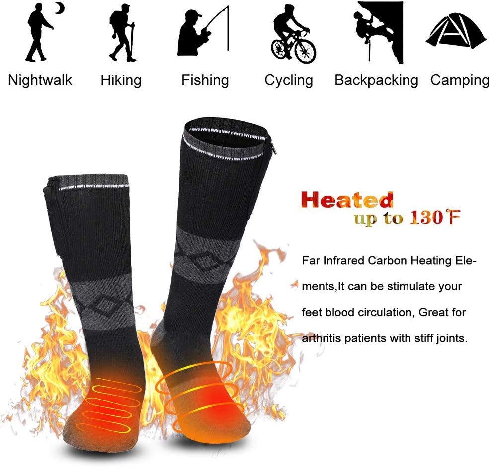 Heated Socks - Breathable and Windproof for Ultimate Warmth Julesroches