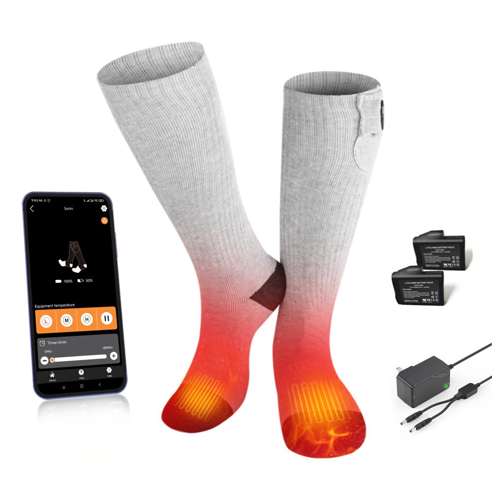 Heated Socks - Infrared Heating with Reinforced Toe for Winter Julesroches