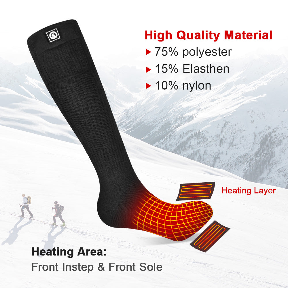 Heated Socks - Reinforced Toe for Winter Comfort Julesroches