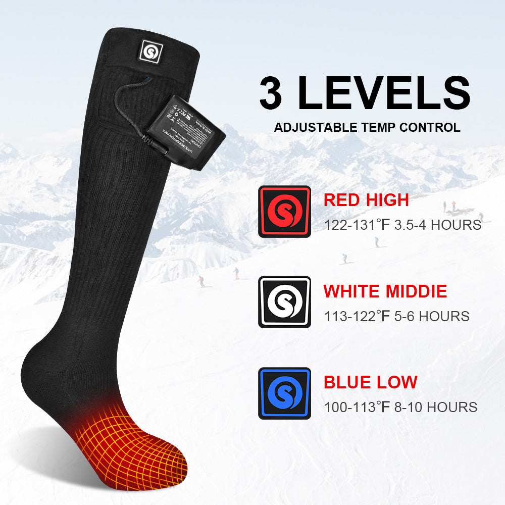 Heated Socks - Reinforced Toe for Winter Comfort Julesroches