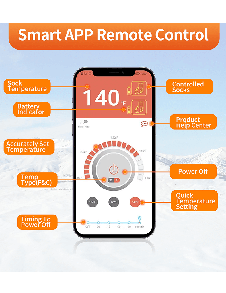 Heated Socks - Smart Remote Control for Ultimate Warmth Julesroches