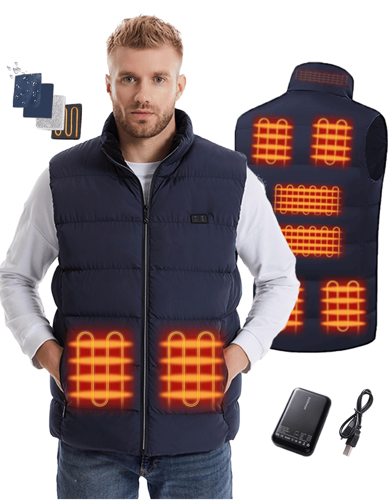 Heated Vest - 9 Heating Zones for Outdoor Warmth Julesroches