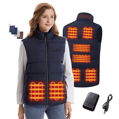 Heated Vest - 9 Zones Adjustability for Ultimate Warmth Julesroches