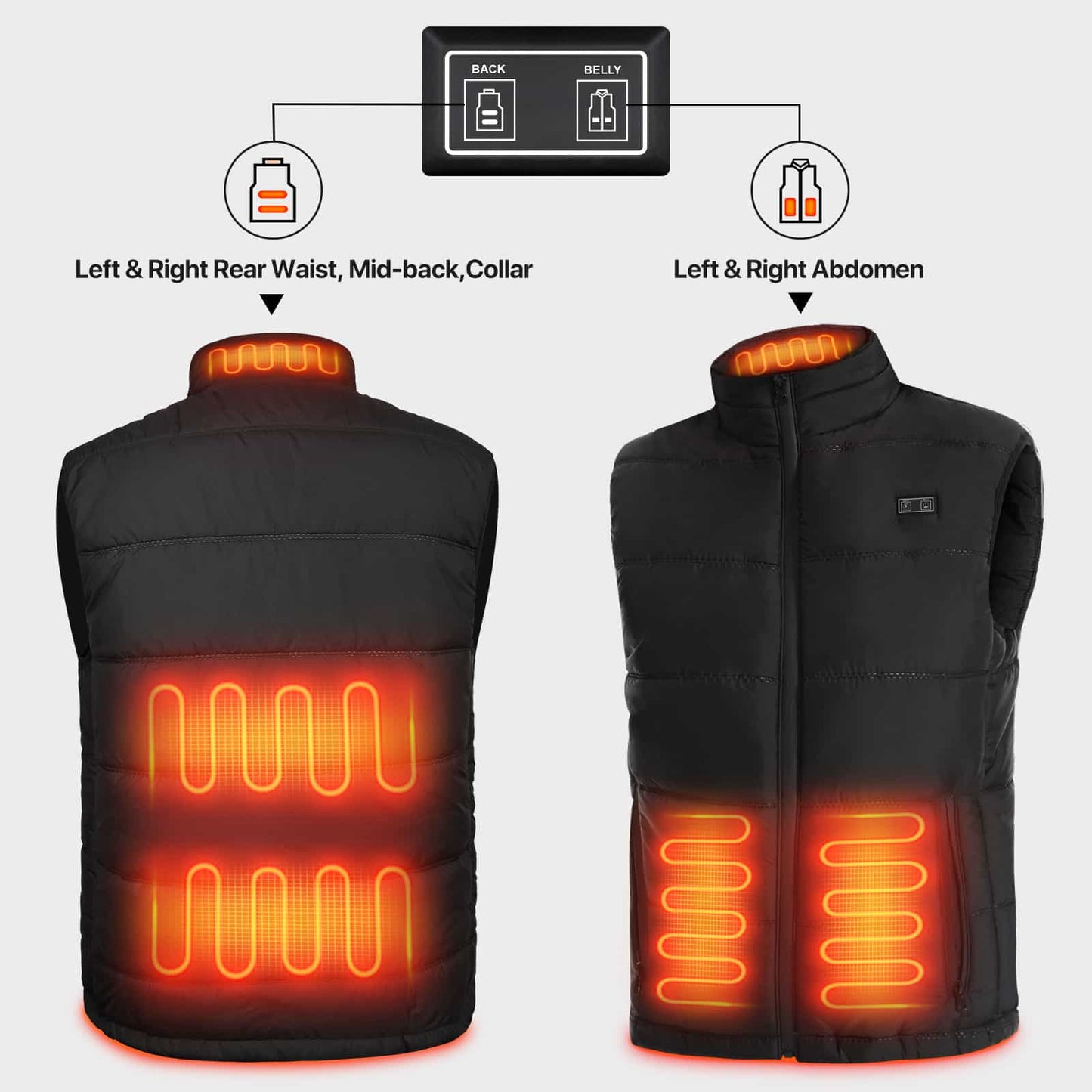 Heated Vest - Adjustable Dual Temperature for Maximum Warmth Julesroches