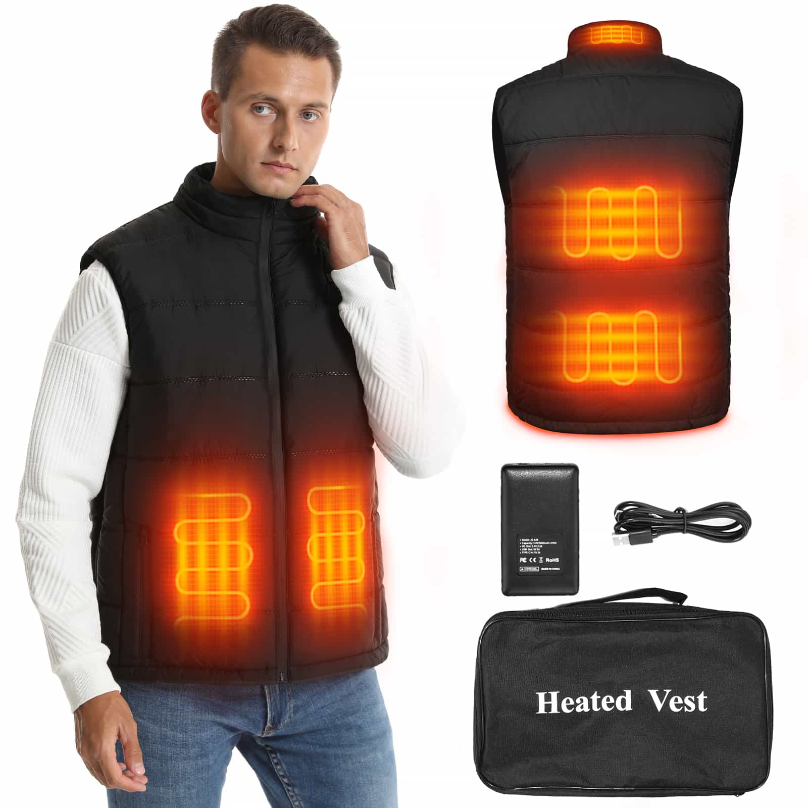 Heated Vest - Adjustable Dual Temperature for Maximum Warmth Julesroches