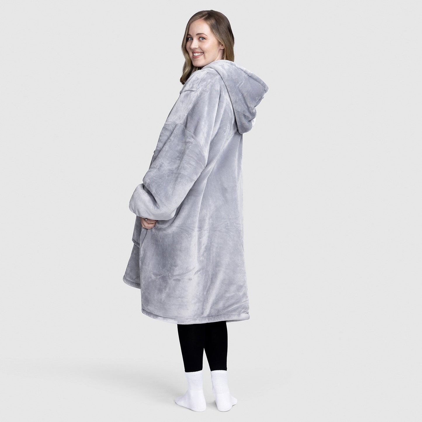 Oversized Wearable Blanket Sherpa Fleece Hoodie - JulesRoche