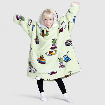 Wearable Blanket Sherpa Fleece Hoodie for Kids - JulesRoche