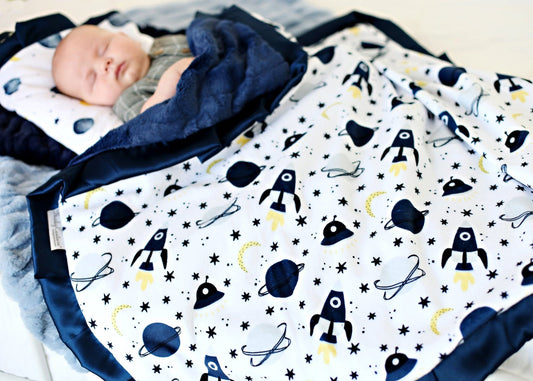 Infant Minky Blanket JulesRoche Space Station Design