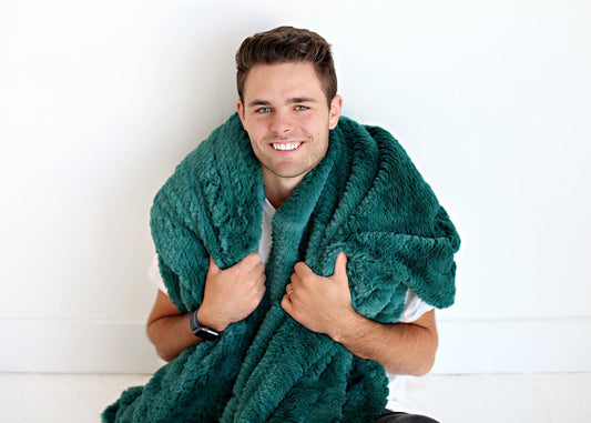 Luxurious Soft Blanket JulesRoche Jade Green Minky Throw