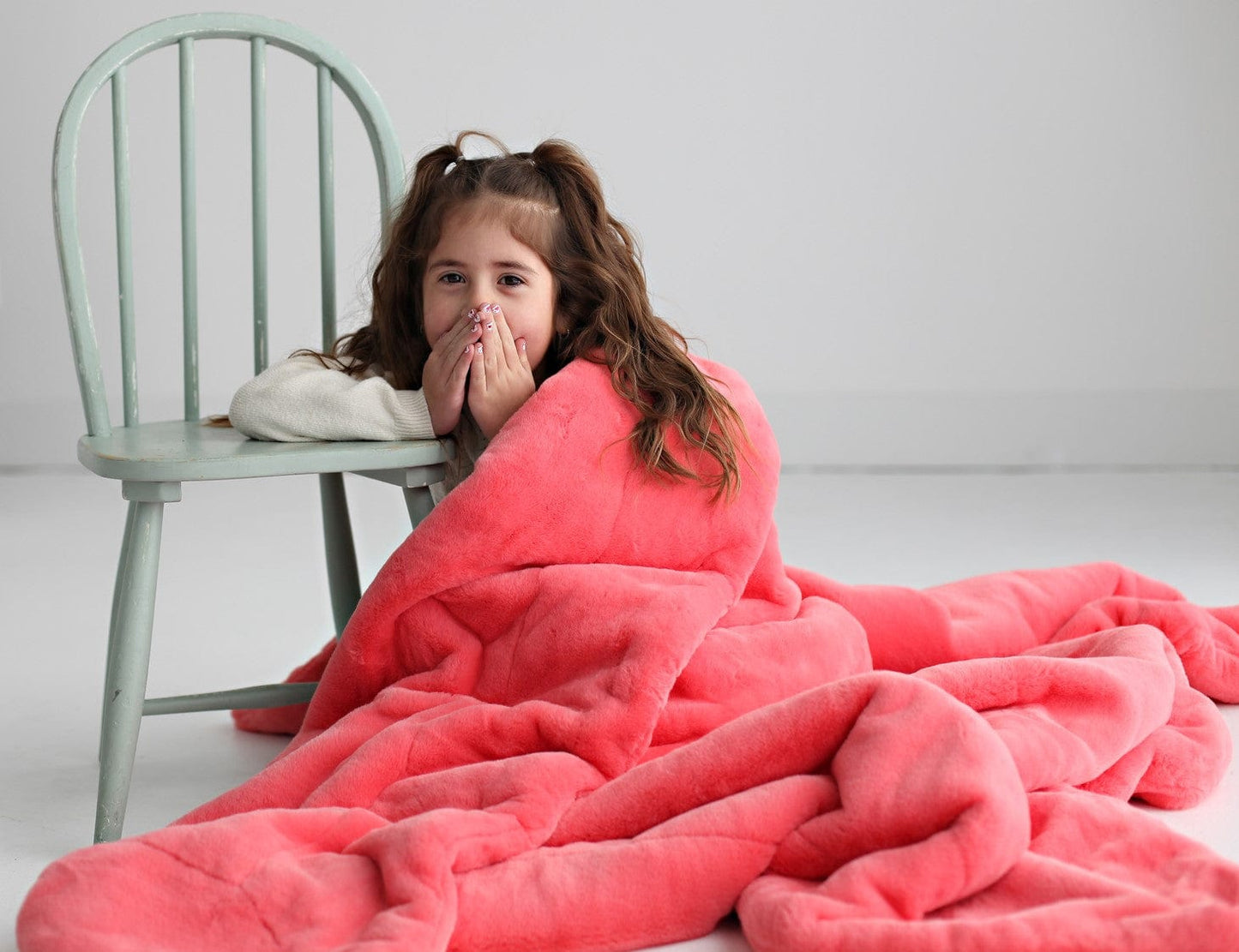 Throw Blanket JulesRoche Coral Softness Lush Georgia Peach