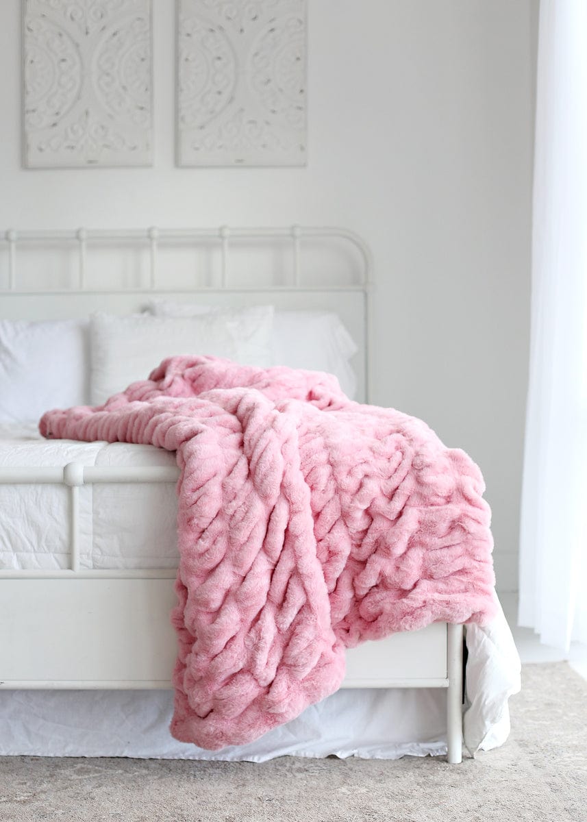 Pink Blanket JulesRoche Cozy Soft Stretchy Material