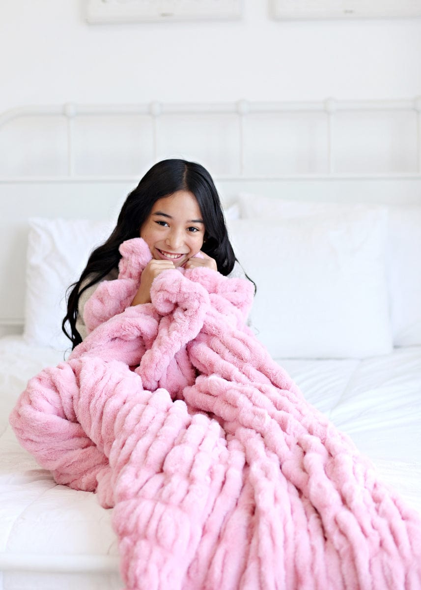 Pink Blanket JulesRoche Cozy Soft Stretchy Material