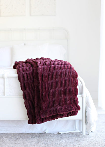 Luxury Blanket JulesRoche Deep Wine Cozy Warmth