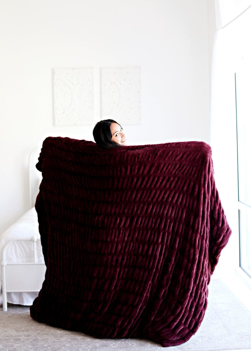 Luxury Blanket JulesRoche Deep Wine Cozy Warmth