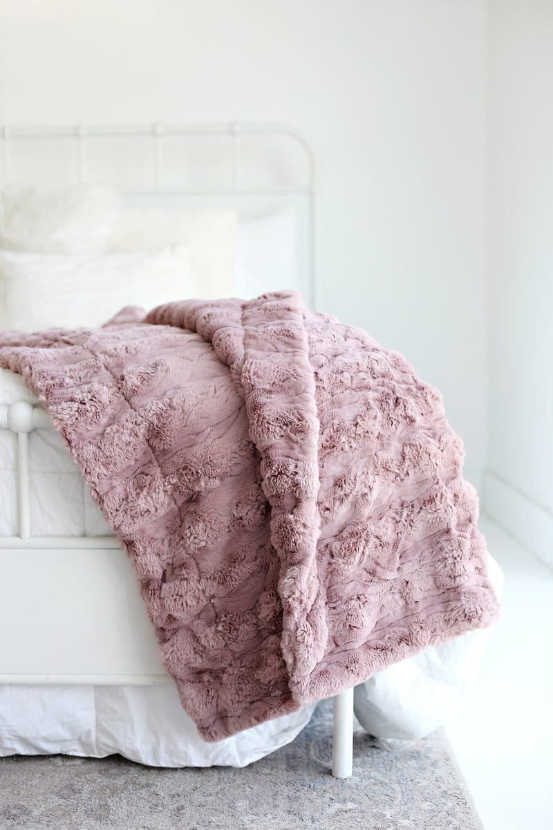 Luxury Blanket JulesRoche Silky Mauve Ultra Sorbet