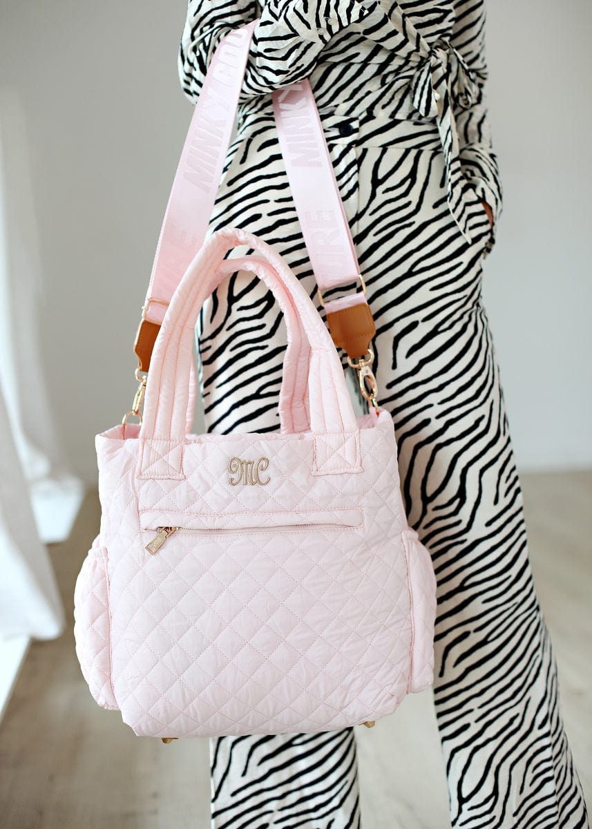 Pink Quilted Tote Bag JulesRoche Versatile Machine Washable Model