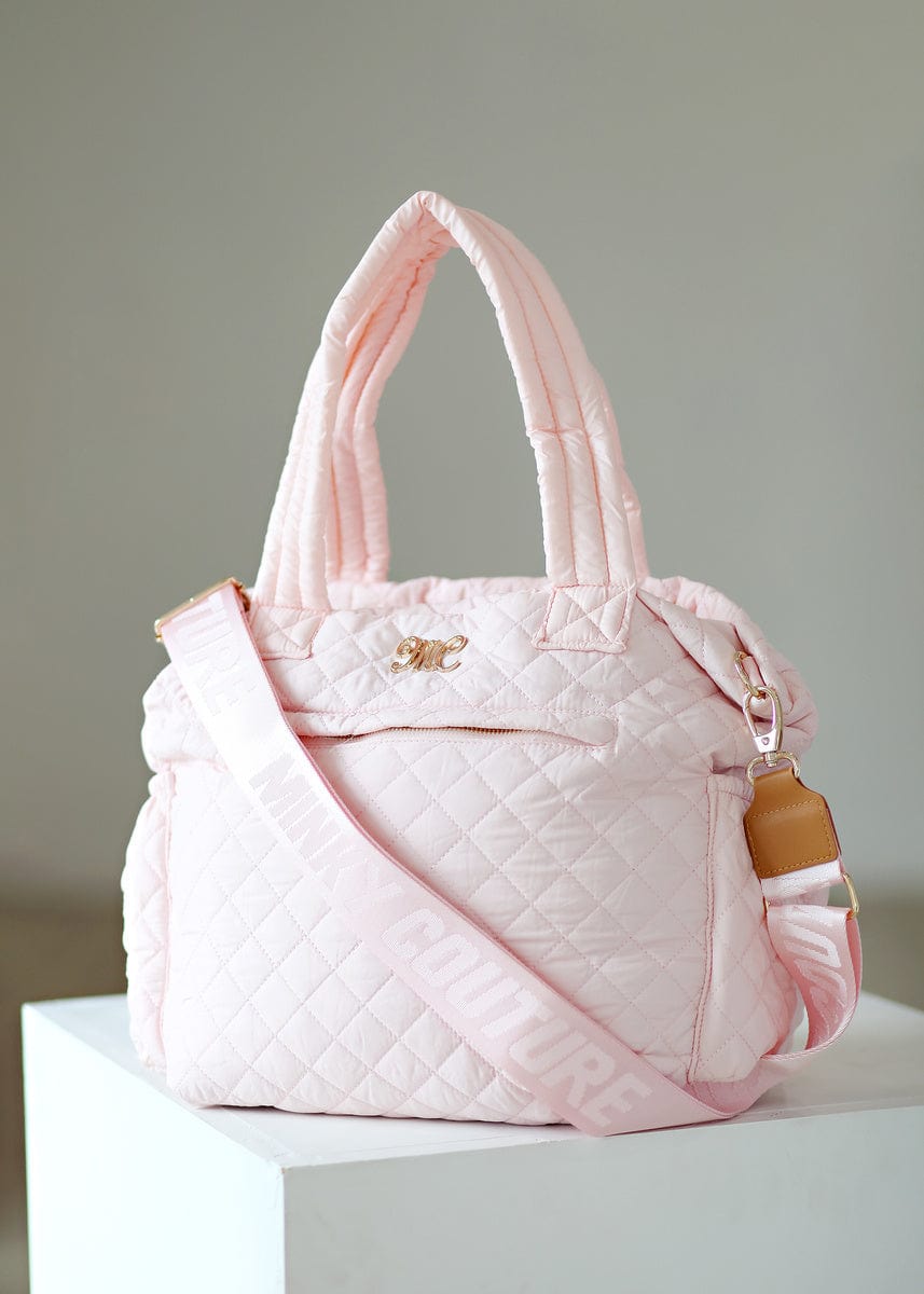 Pink Quilted Tote Bag JulesRoche Versatile Machine Washable Model