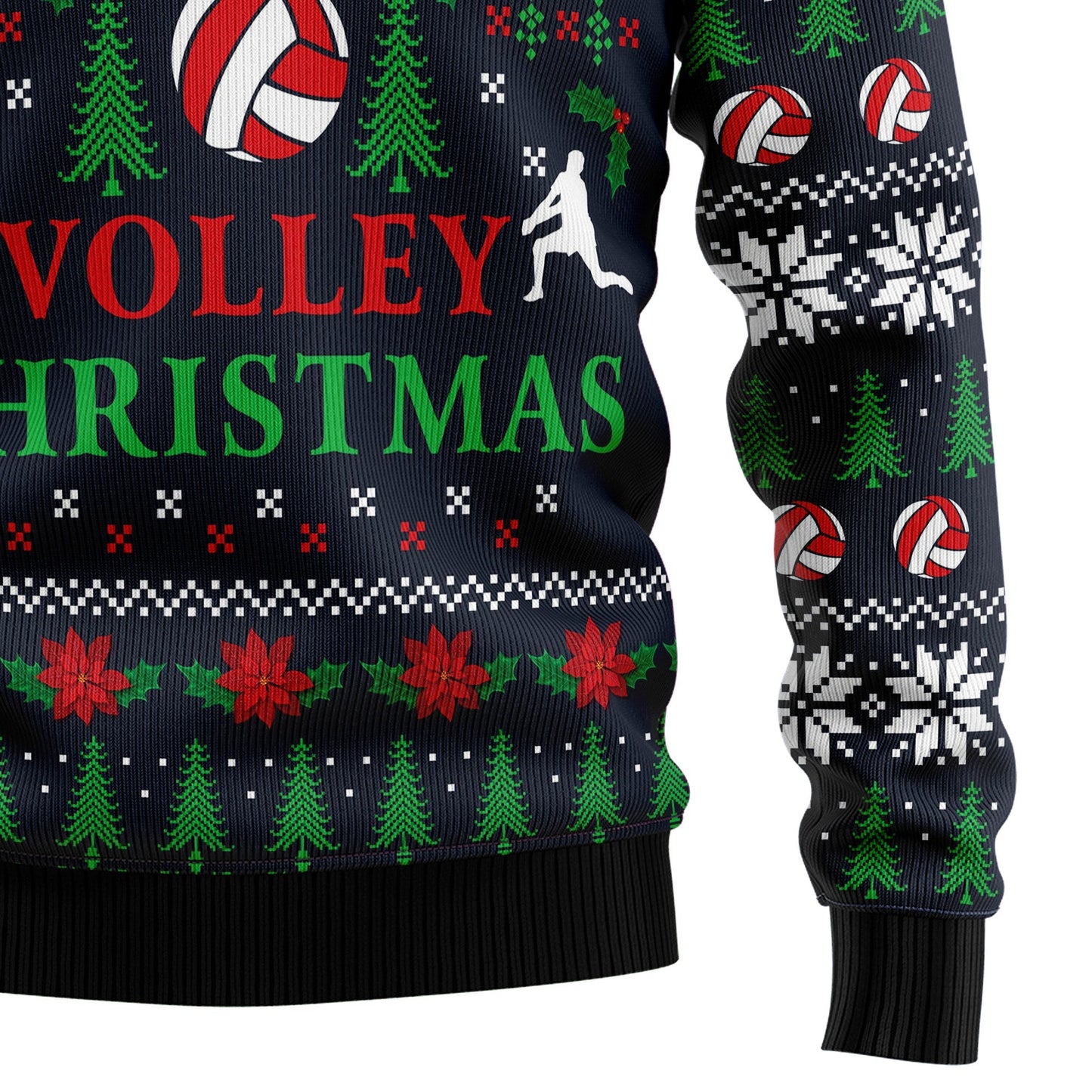 JulesRoche Ugly Christmas Sweater All-Over Print Cotton Blend Julesroches