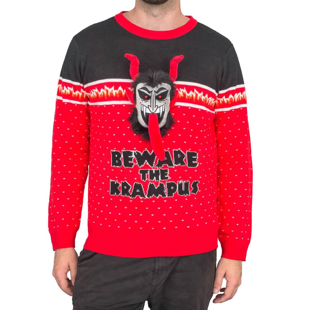 Krampus Monster Ugly Christmas Sweater JulesRoche 3D Design Julesroches