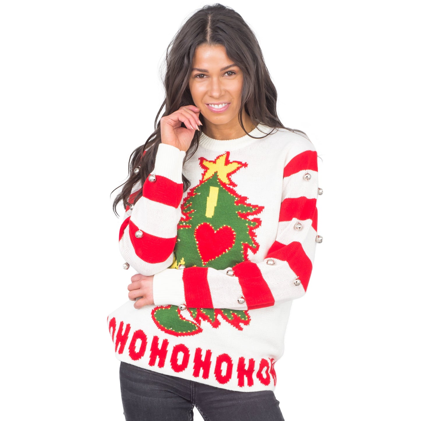 Light-Up Ugly Christmas Sweater JulesRoche Funny Pullover Men Women Julesroches