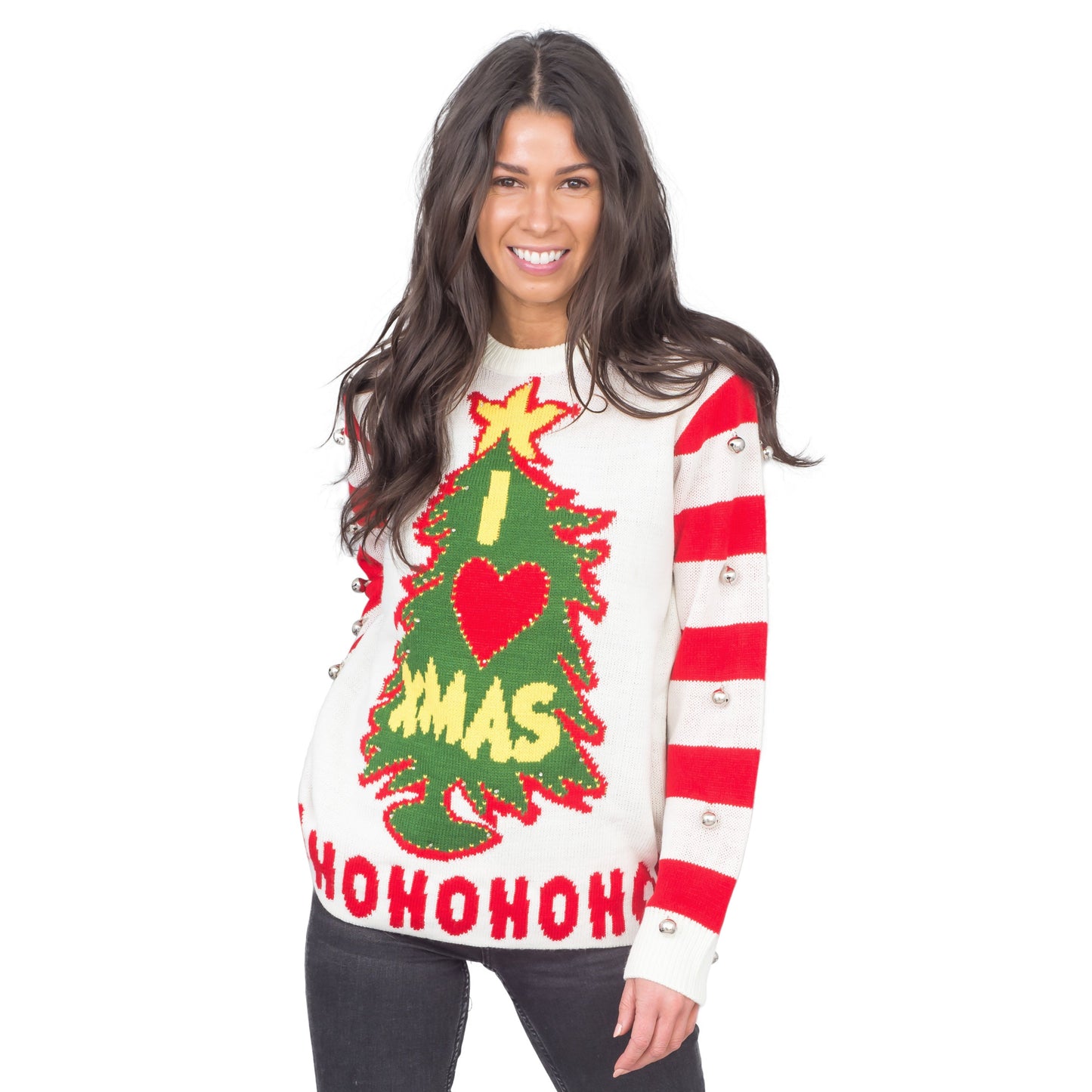 Light-Up Ugly Christmas Sweater JulesRoche Funny Pullover Men Women Julesroches