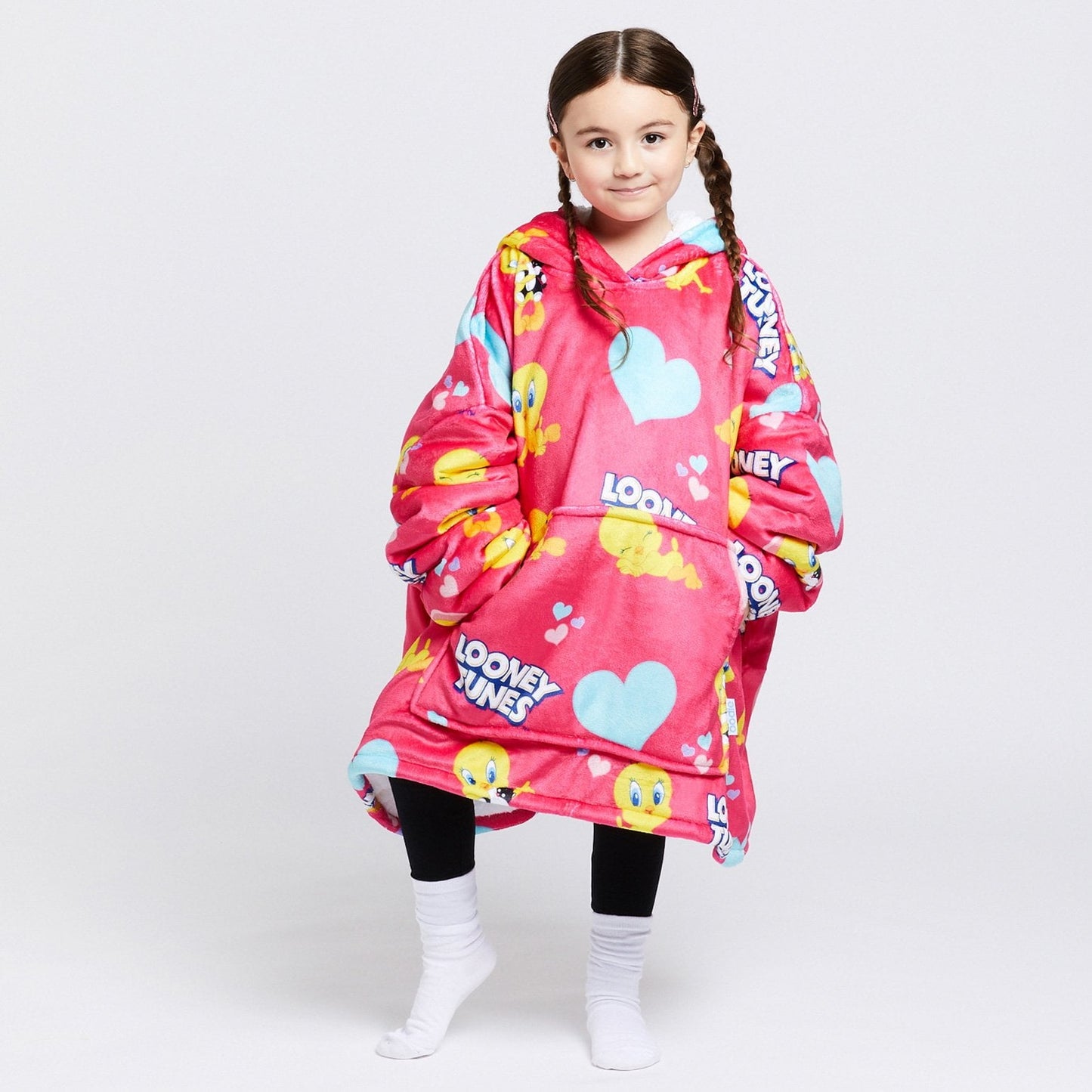 Kids Oversized Hoodie Blanket JulesRoche Sherpa Fleece Wearable