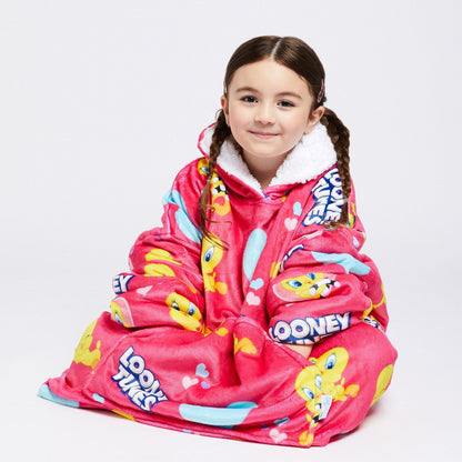 Kids Oversized Hoodie Blanket JulesRoche Sherpa Fleece Wearable