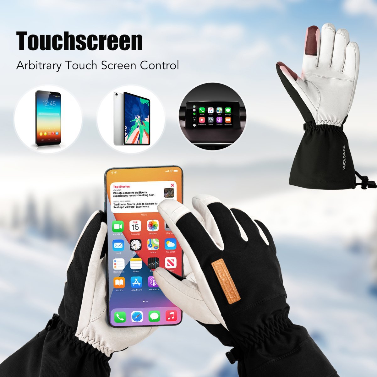 Men's Winter Gloves - Waterproof and Touchscreen for Cold Days Julesroches