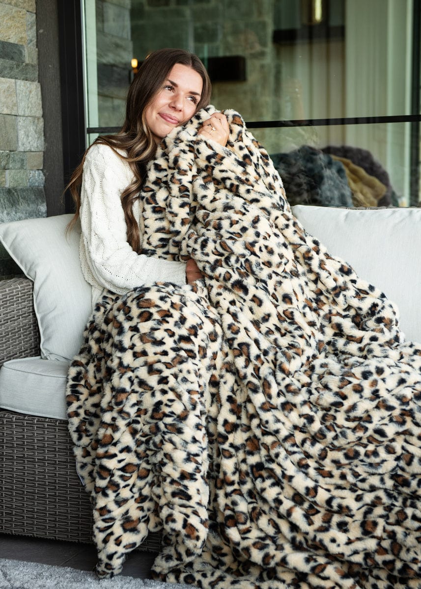 Leopard Print Blanket JulesRoche Soft Polyester Hugs Leo