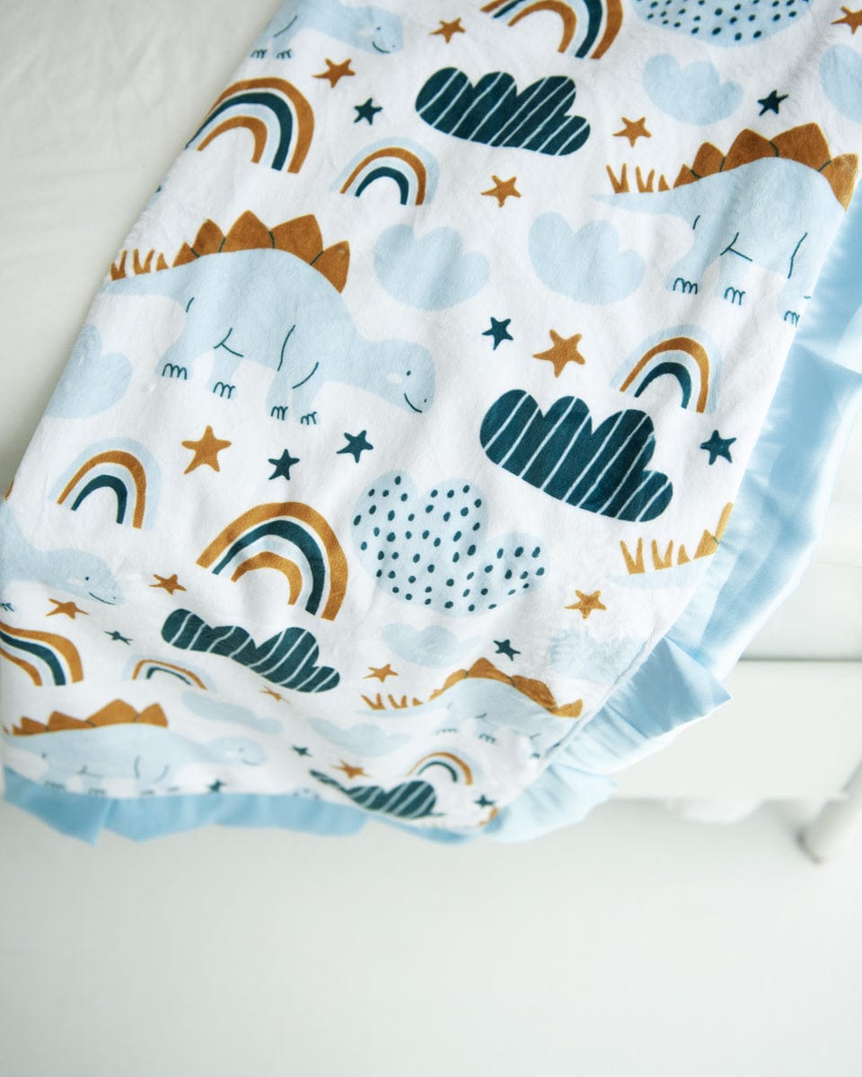 Dinosaur Minky Blanket JulesRoche Silky Baby Blanket