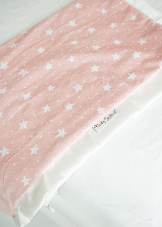 Minky Blanket JulesRoche Star Design with Satin Border