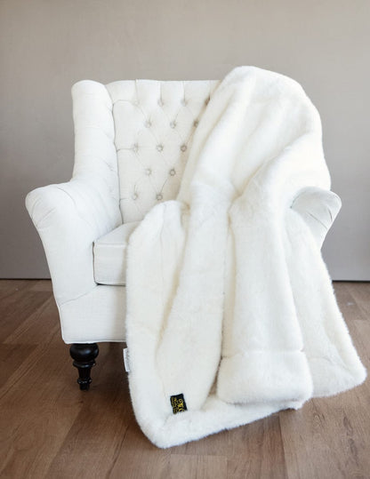 Throw Blanket JulesRoche Extreme Plush Cream Luxurious Soft Fabric