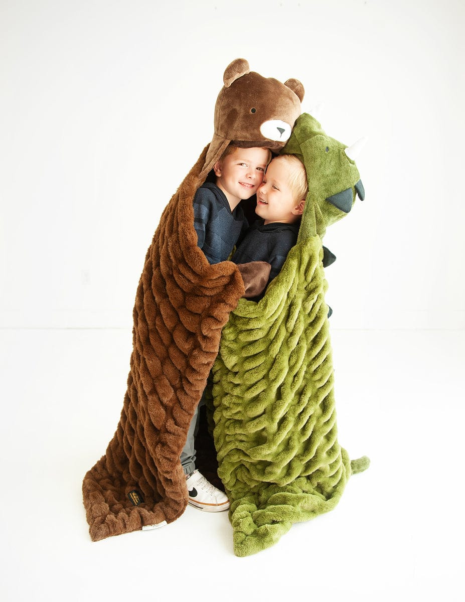 Huggable Dino Blanket JulesRoche with Triceratops Design 35x50